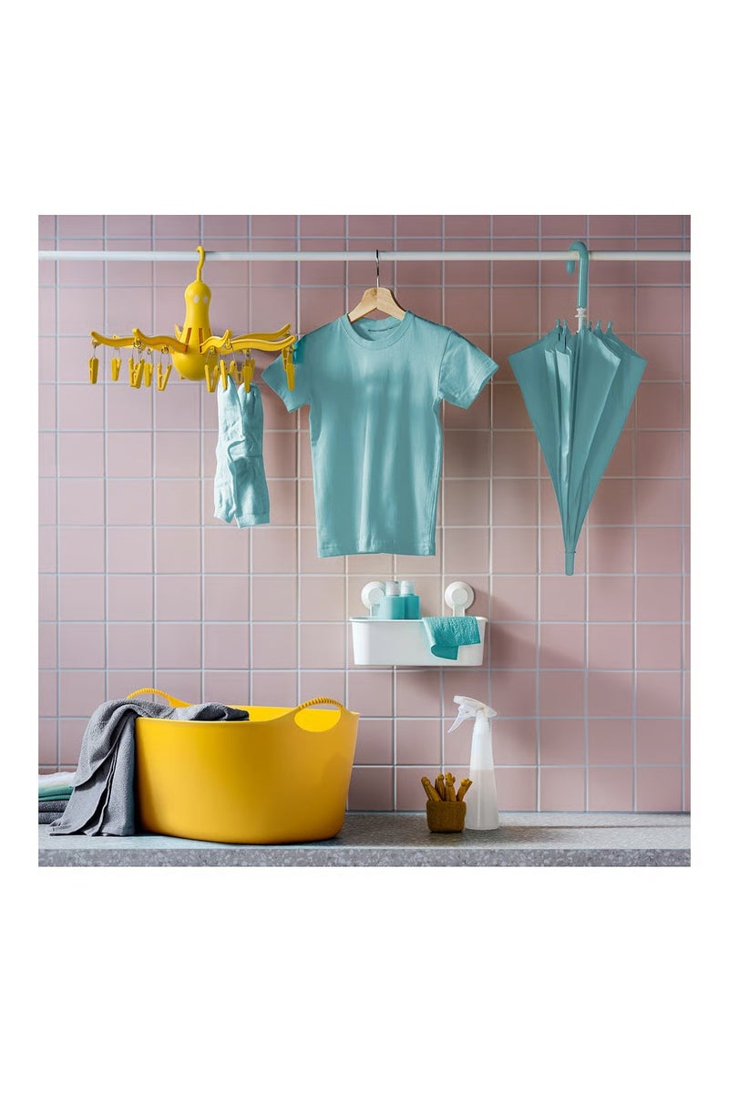 IKEA (IKEA) IKEA PRESSA Hanging Dryer – 16-Peg Octopus-Style Clothes Hanger – Yellow – Foldable & Space-Saving - Image 4