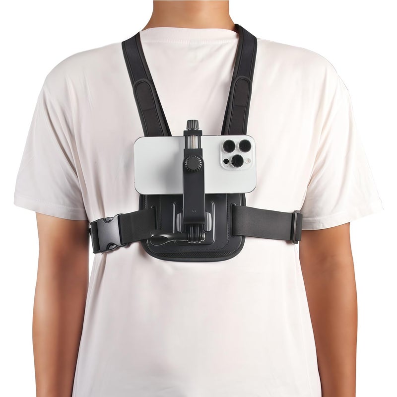 Suptig Phone Chest Mount Phone Harness Strap Holder Compatible for iPhone, Samsung, Gopro, DJI Action, Cell Phones Action Cameras POV/VLOG - Image 2