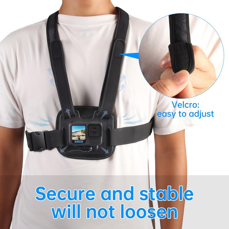 Suptig Phone Chest Mount Phone Harness Strap Holder Compatible for iPhone, Samsung, Gopro, DJI Action, Cell Phones Action Cameras POV/VLOG - Image 4