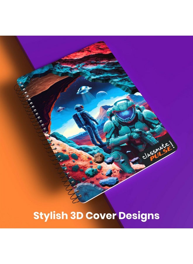 classmate Classmate Pulse 6 Subject 3D Spiral Notebooks - Single Line, 300 Pages, 297mm*210mm  - Image 2