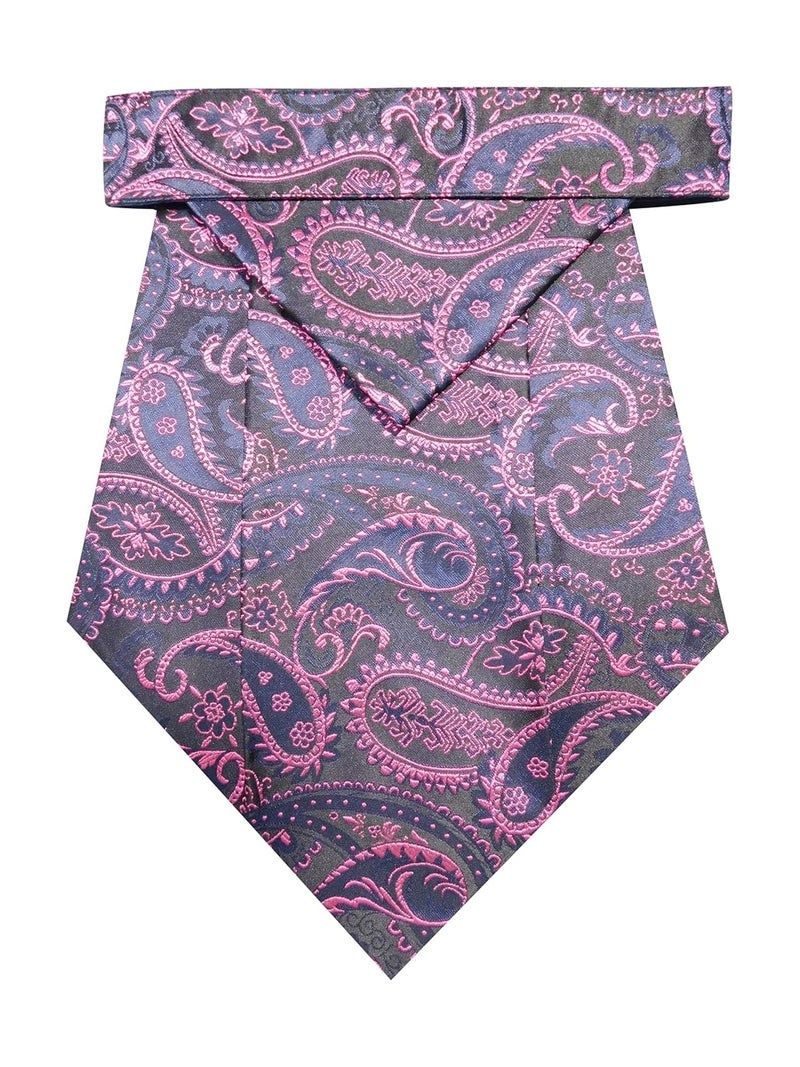 Riyasat Self Design Micro Fiber Cravat Tie with Pocket Square - Image 1