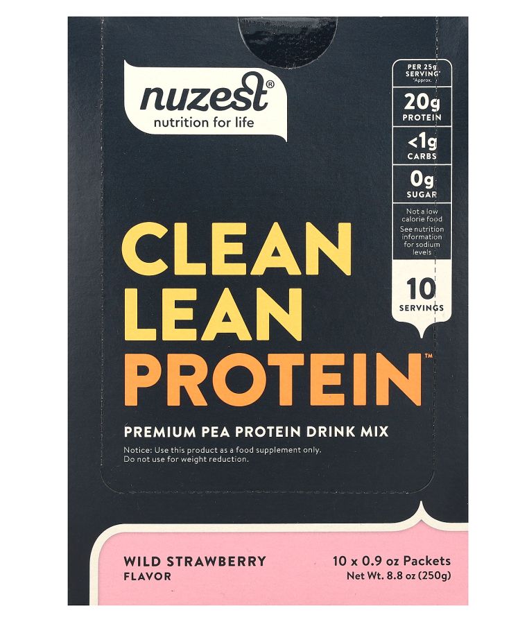 Clean Lean Protein Wild Strawberry 10 Packets 0.9 oz (25 g) Each