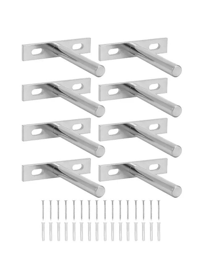 8 Pack 3 Inch Heavy Duty Metal Floating Shelf Brackets Concealed Wall Mount - Image 2