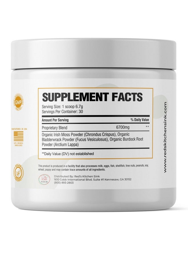 Red's Kitchen Sink Cell Fuel 102: Sea Moss Powder | Organic Sea Moss, Bladderwrack & Burdock Root Herbal Blend - Dr. Sebi Inspired, Organic, 100% Natural - (7oz) - Image 2