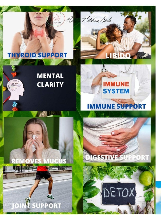 Red's Kitchen Sink Cell Fuel 102: Sea Moss Powder | Organic Sea Moss, Bladderwrack & Burdock Root Herbal Blend - Dr. Sebi Inspired, Organic, 100% Natural - (7oz) - Image 4