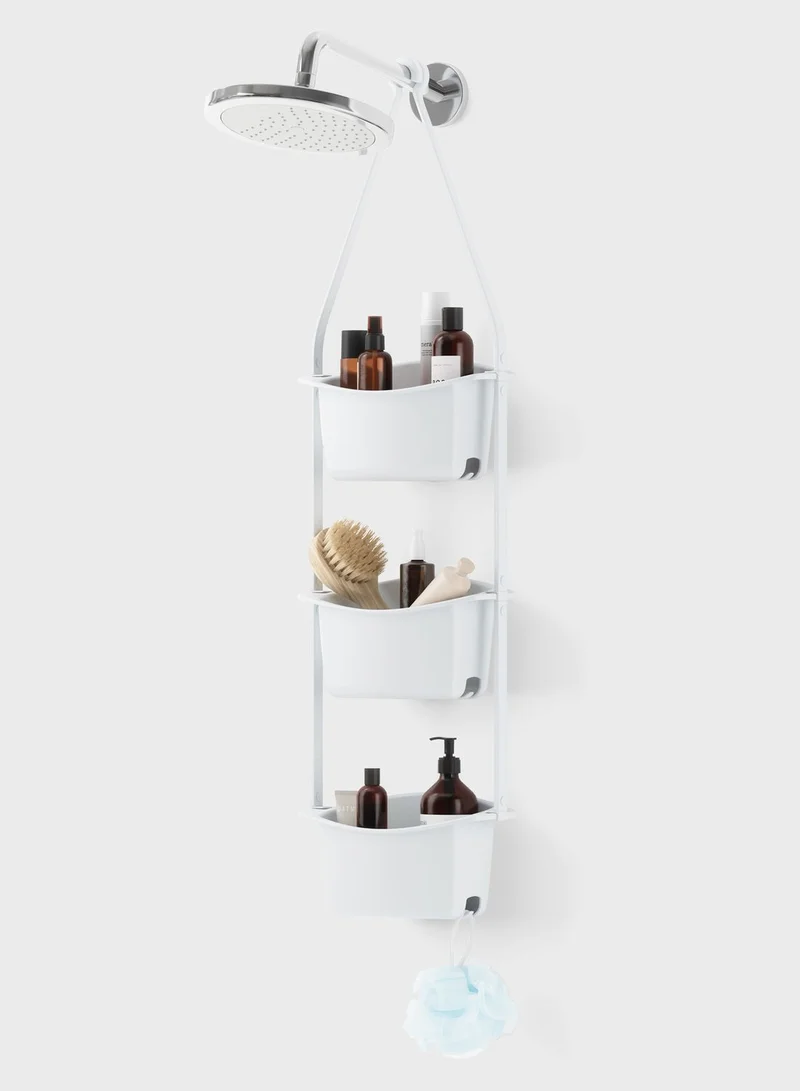 UMBRA White Set Of 3 Flex Shower Storage Cady