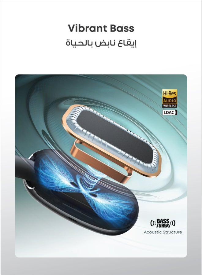 Soundcore AeroFit 2 AI Assistant Open-Ear Headphones by Anker, Pressure-Free Fit, 2x Richer Bass, Real-Time Translation Earbuds, Hi-Res, 35H Playtime, IP55 black - Image 5