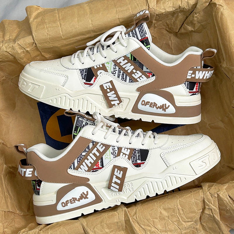 Hydrogen Quick Co-Branded Internet Celebrity Men'S Shoes Spring Casual White Shoes For Teenagers And Students Heightening Sports Sneakers - Image 2