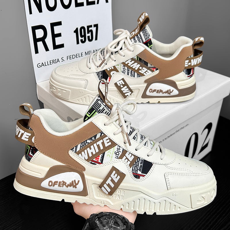 Hydrogen Quick Co-Branded Internet Celebrity Men'S Shoes Spring Casual White Shoes For Teenagers And Students Heightening Sports Sneakers - Image 4