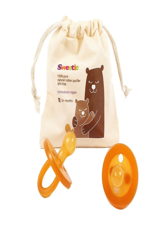 Sweetie Rubber Pacifier Natural Rubber Pacifier Rounded 1 Count Original Natural Rubber Pacifier (12-18 Large) - Image 1