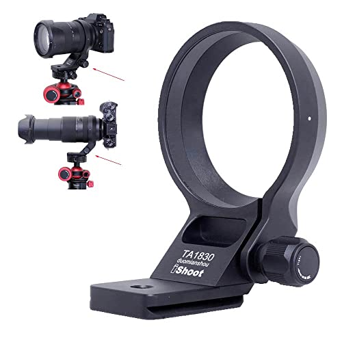 iShoot Metal Lens Collar Tripod Mount Ring Compatible with Tamron 18300mm f3563 Di IIIA VC VXD B061 XE Mount Lens Support Holder Bracket Bottom is ArcaSwiss Fit Quick Release Plate Dovetail - Image 1
