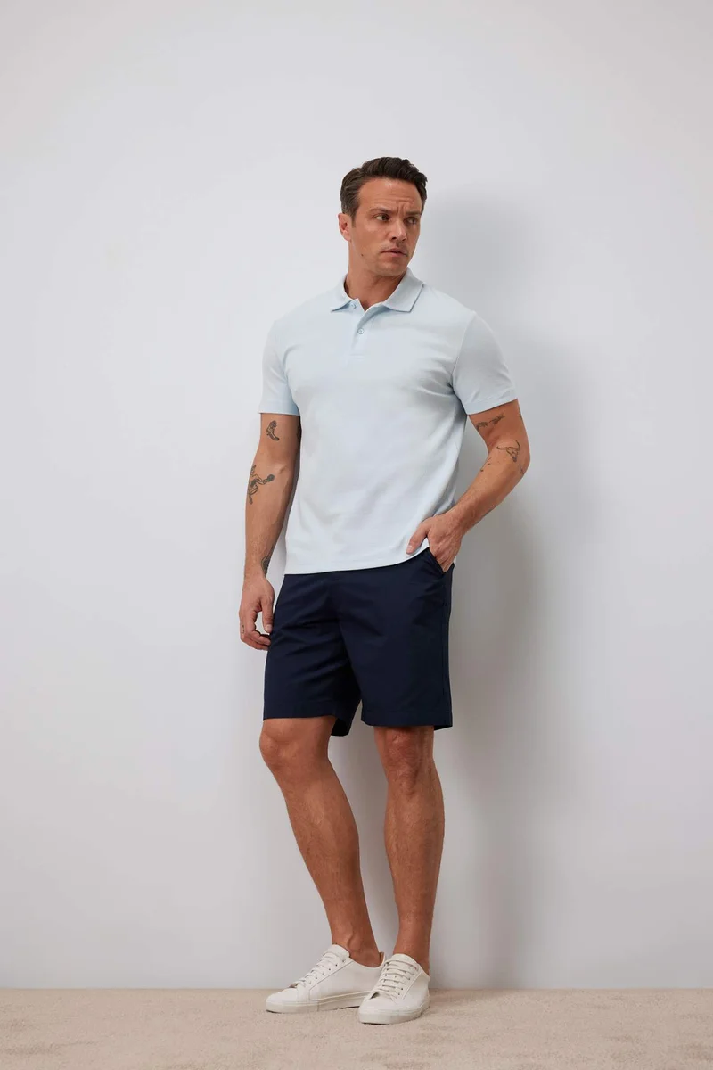 DeFacto New Regular Fit Basic Short Sleeve Polo T-Shirt