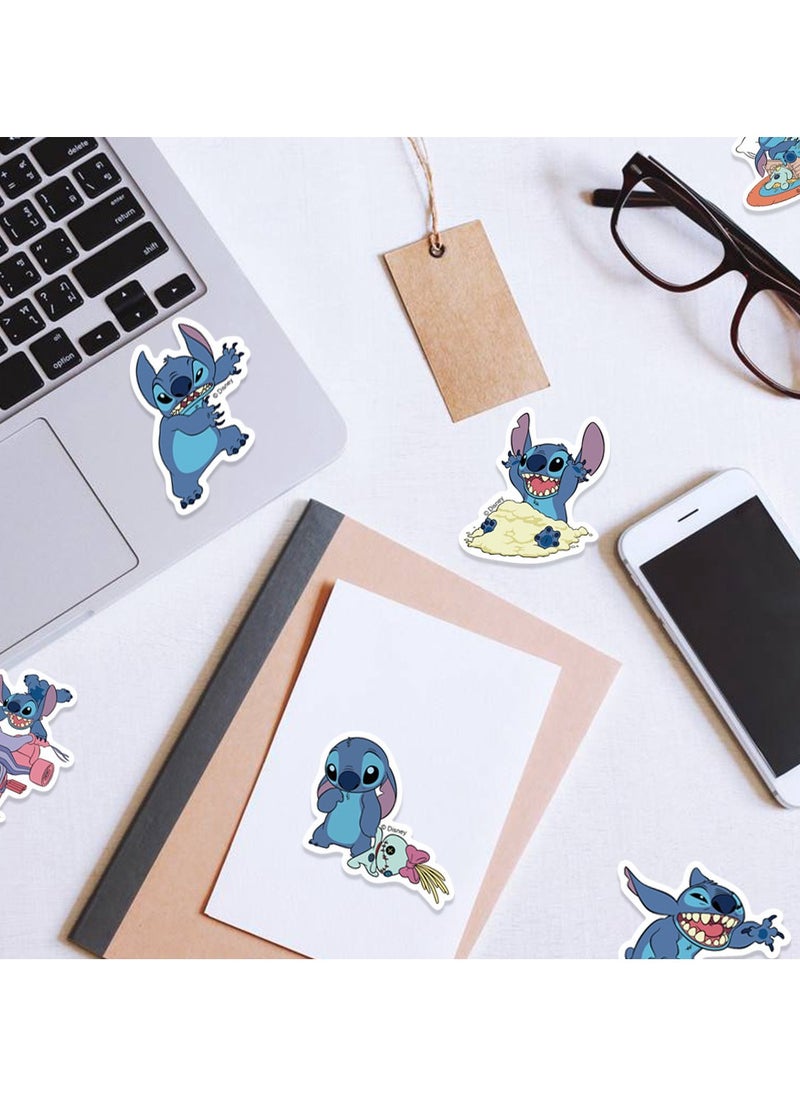Mr. Penda 51Pcs Blue Stickers Cartoon Anime Stickers, Laptop Computer, Bedroom, Wardrobe, Car, Skateboard, Motorcycle Bicycle, Mobile Phone, Luggage, Guitar DIY Decal  - Image 5