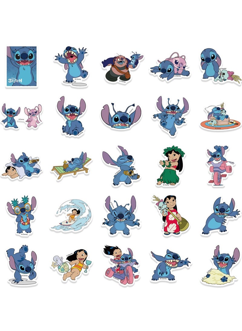 Mr. Penda 51Pcs Blue Stickers Cartoon Anime Stickers, Laptop Computer, Bedroom, Wardrobe, Car, Skateboard, Motorcycle Bicycle, Mobile Phone, Luggage, Guitar DIY Decal  - Image 2