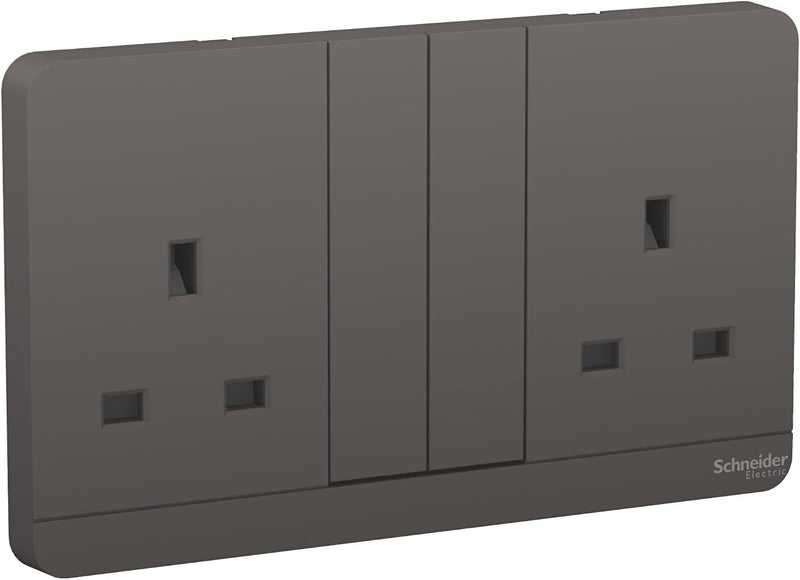 Schneider Electric Schneider Electric AvatarOn 2 Gang Socket with Neon