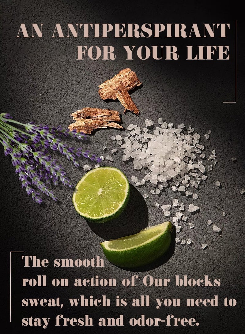 SADOER Refreshing Men's Roll On Anti-perspirant Deodorant | Fresh & Clean | Based Deodorant | Long Lasting Fragrance Pheromones Home Perfume | Natural Anti-Odour Fragrance 50ml (Bounce Land) - Image 3