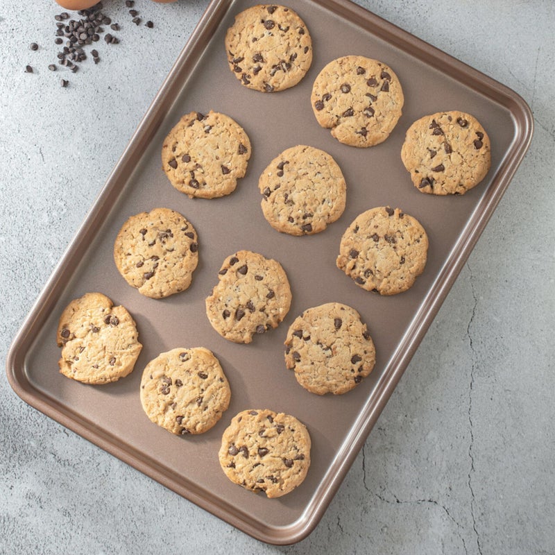 Happiels 10 X 15 Inches Non Toxic Non Stick Baking Sheet Set Of 2 | Nonstick Cookie Sheets For Baking | Premium Quality Baking Pan Set | Jelly Roll Pans 15X10 | Non Toxic Bakeware 15 X 10 - Image 4
