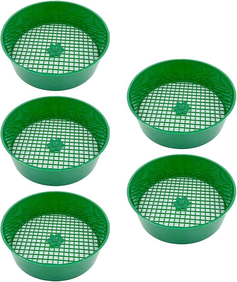 5 Pieces Green Garden Sieve Screen For Efficient Soil Filtering Home Planting Tool - Image 2