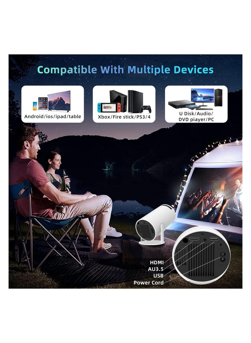 Immersive 4K Smart Portable Projector Built-In Speakers, Screen Mirroring, and Advanced Connectivity Features for HD Home Cinema Experience - Image 2