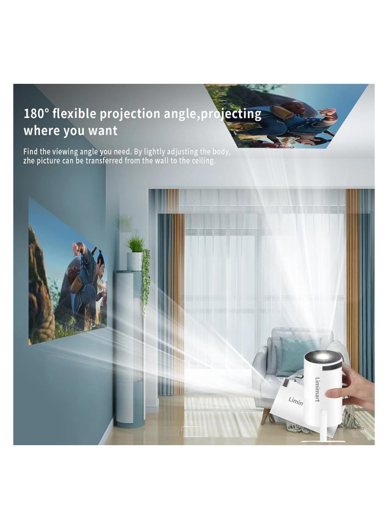 Immersive 4K Smart Portable Projector Built-In Speakers, Screen Mirroring, and Advanced Connectivity Features for HD Home Cinema Experience - Image 3