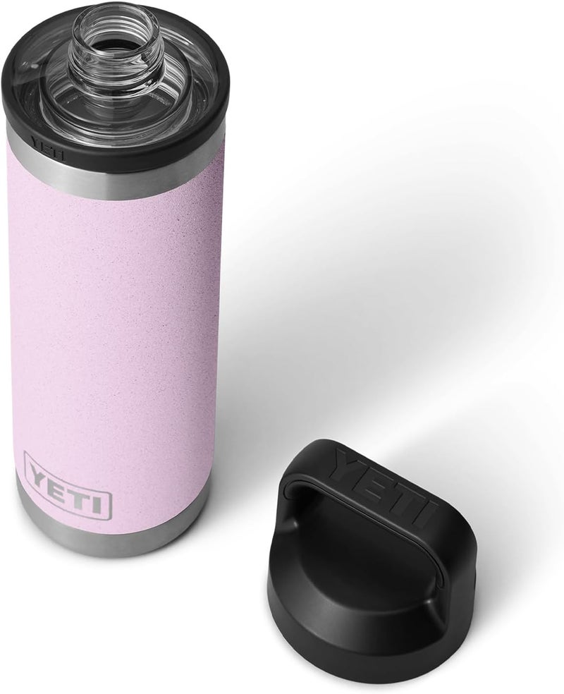 YETI زجاجة رامبلر سعة 18 أونصة، معزولة بالفراغ، مانعة للتسرب، من الفولاذ المقاوم للصدأ مع غطاء شوق، زهر الكرز - Image 1