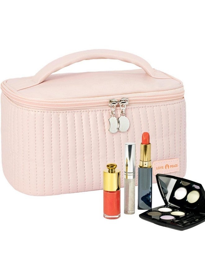 BABIES BLOOM Portable Cosmetic Makeup Organiser Bag | Waterproof Travel Cosmetic Organizer Toiletry Storage Kit (Pink) - Image 2