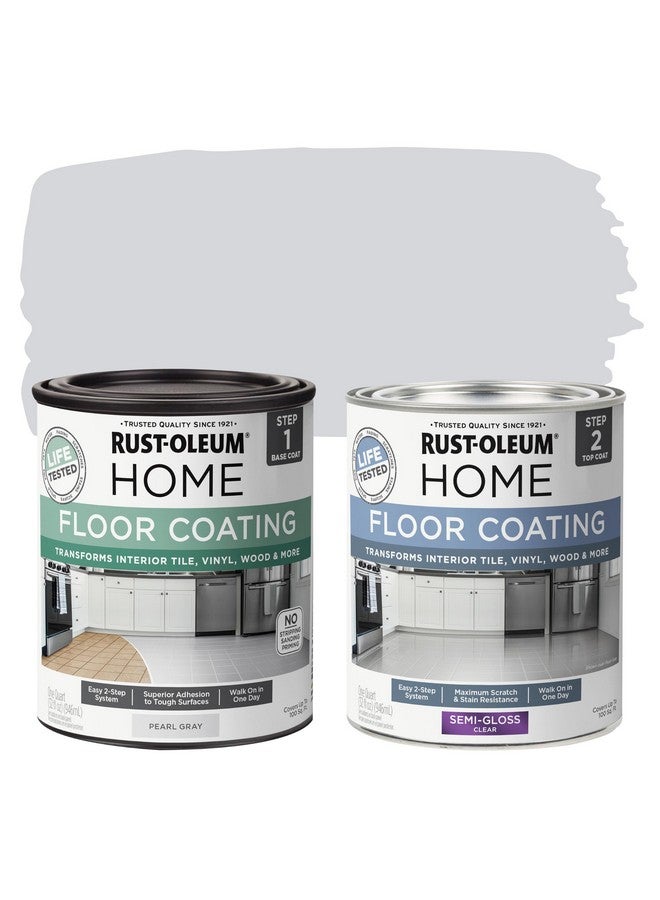 رست أوليوم مجموعة طلاء الأرضيات الداخلية للمنزل 367601 من Rust-Oleum، بلون رمادي لؤلؤي شبه لامع - Image 1