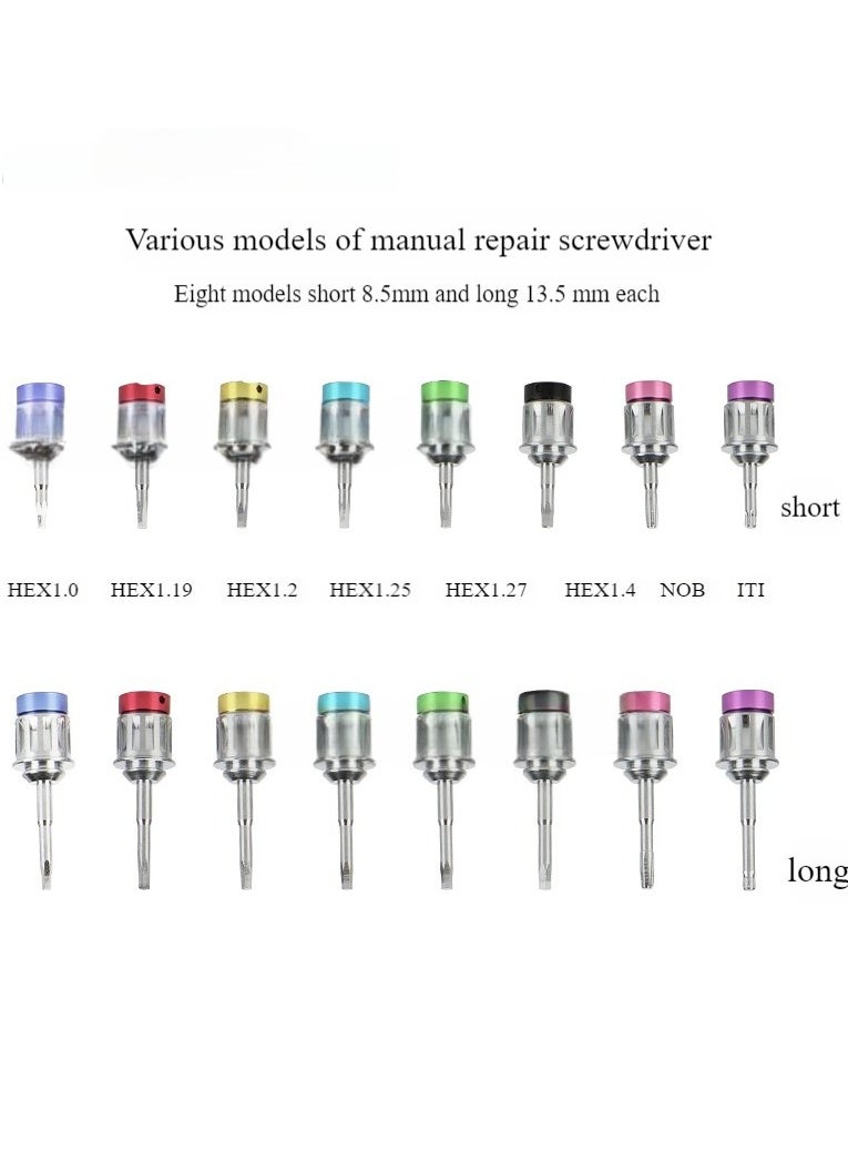 Dental Implant ScrewDriver, Colorful Torque Wrench Ratchet 10-70NCM, with 16pcs ScrewDriver Universal Restoration Repair Tools Kit