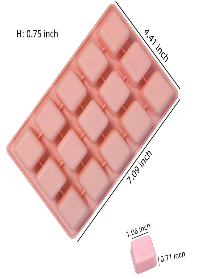 EDUEE Square Chocolate Molds 3pcs Silicone Square Candy Mold 1 inch for Ice Cubes Caramel, Jello, Resin - Image 2