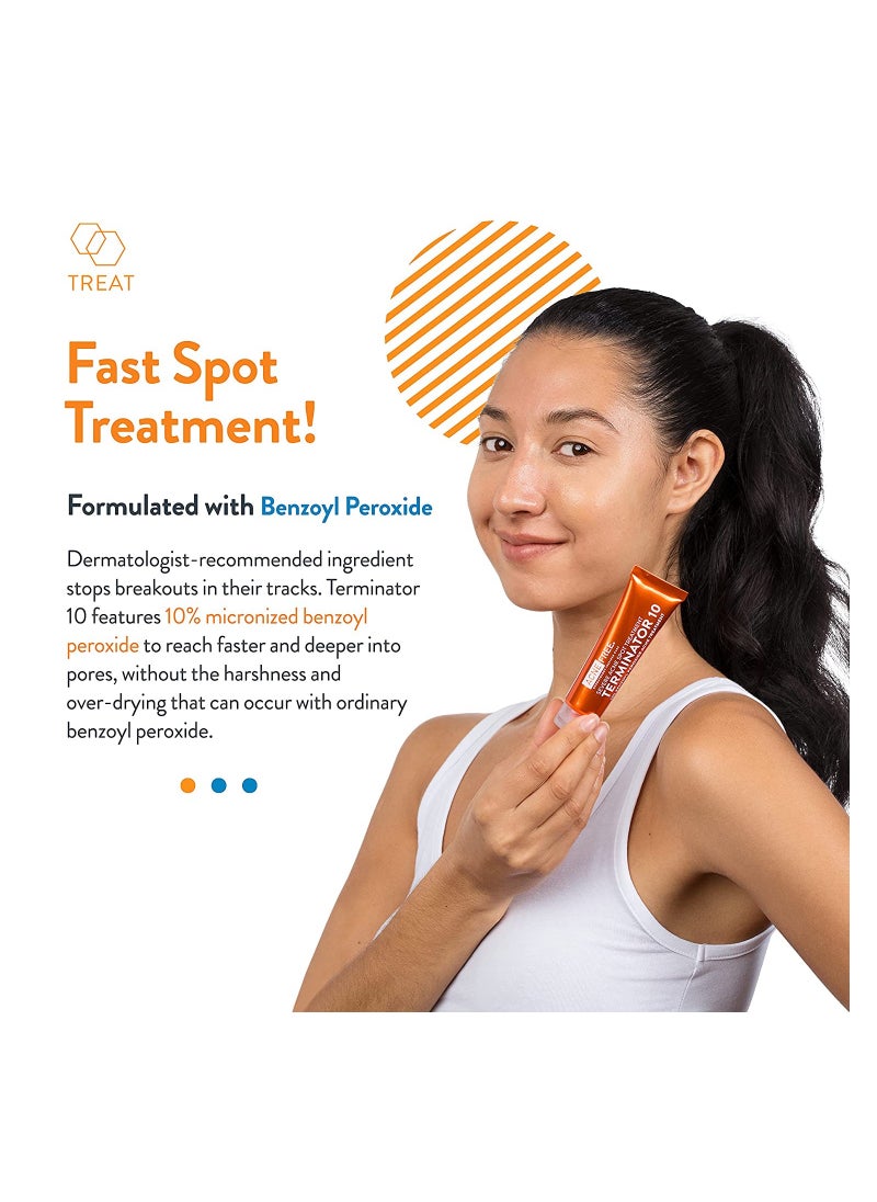 AcneFree Terminator 10 Acne Spot Treatment with 10% Benzoyl Peroxide Acne Cream  - Image 3
