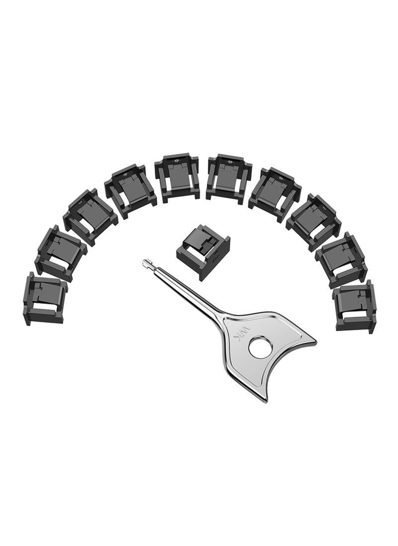 SYOSI - 12 Pcs RJ45 Port Lock with Key, Locking Ethernet Port Dust Blocker, Female Port Plug Protectors, Compatible with RJ45 Port Devices, Black - Image 1