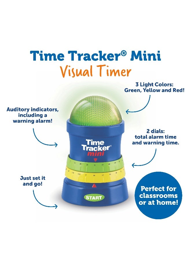 Learning Resources Time Tracker Mini (12Cm Visual Timer, Green/Yellow/Red Led, Portable, Ages 3+) - Image 3