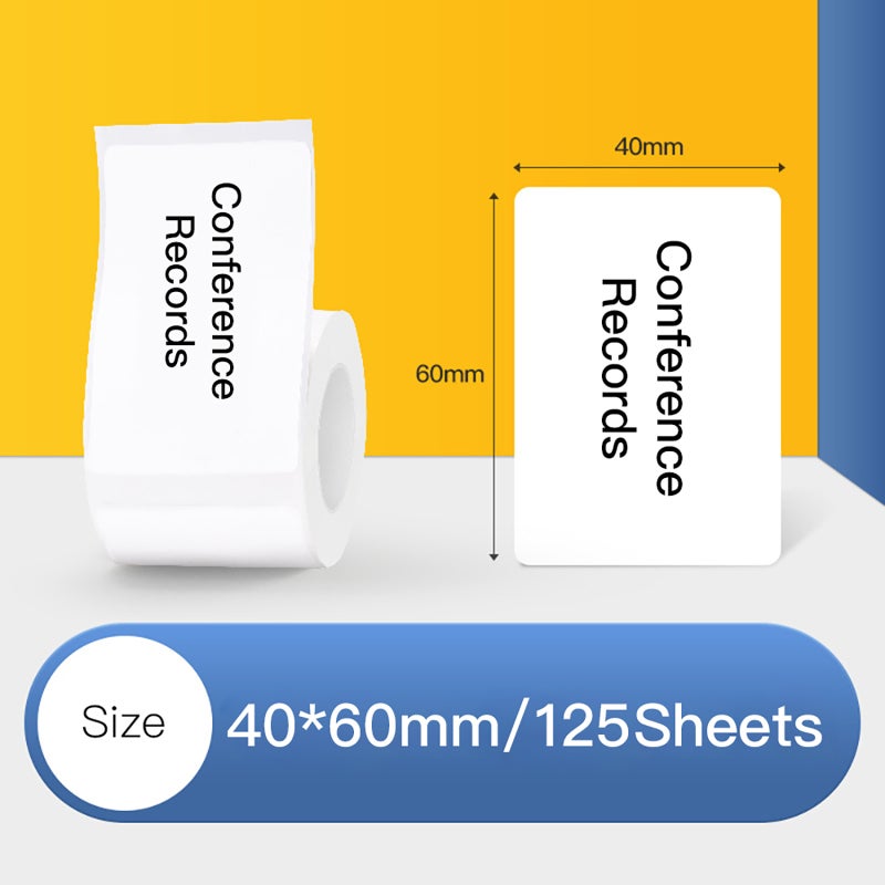 Thermal Label Sticker 40x60mm 125 Sheets High-Quality Tear-Resistant Thermal Paper - Water & Oil-Protective Coating Blank Thermal Printing Paper for Home Office Supermarket Catering - Image 4