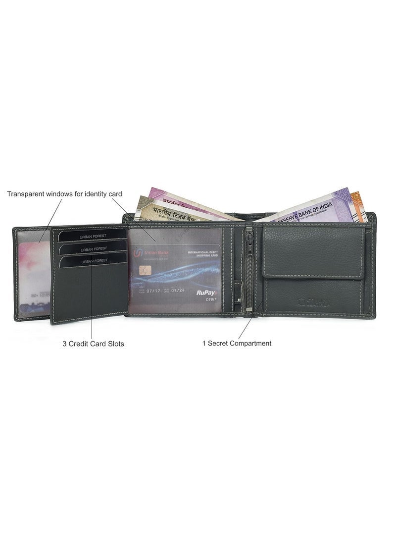 URBAN FOREST Oliver Grey Leather Wallet for Men - Image 4