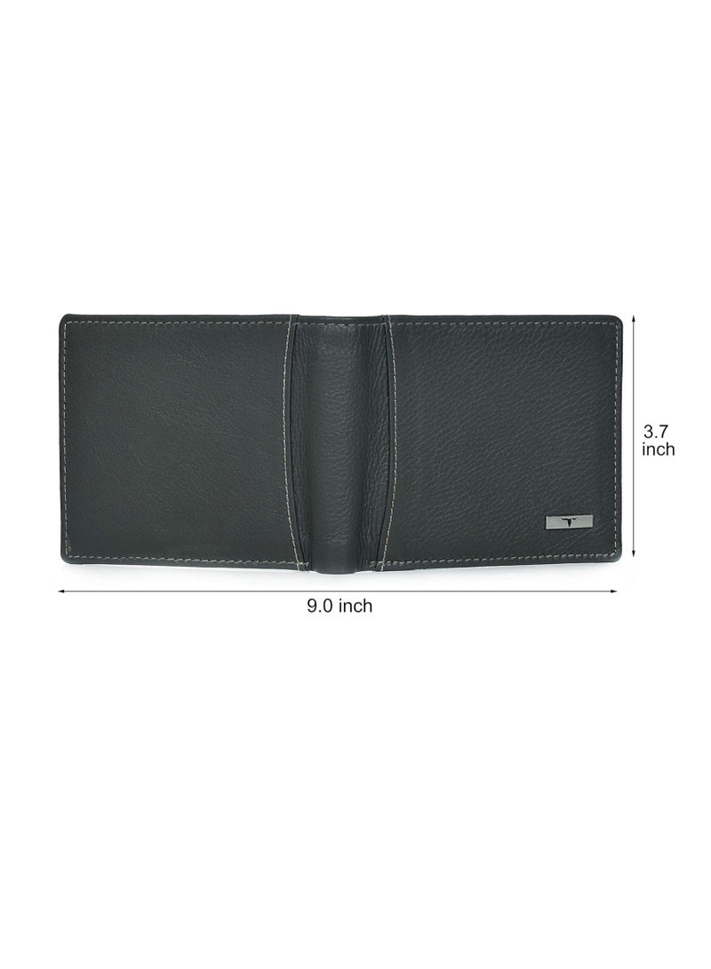 URBAN FOREST Oliver Grey Leather Wallet for Men - Image 5