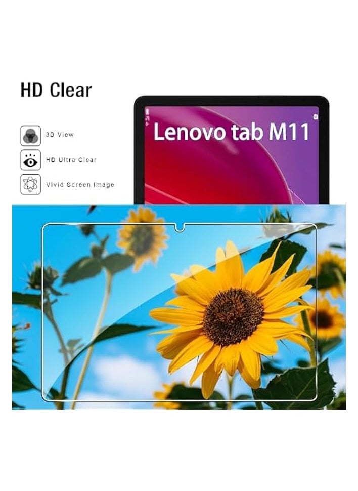 erorex [2 Pack] Tempered Glass Compatible with Lenovo Tab M11 11 inch 2024 Screen Protector Tempered Glass, Bubble Free, 9H Hardness, Scratch Resistant  - Image 2
