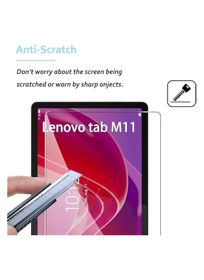 erorex [2 Pack] Tempered Glass Compatible with Lenovo Tab M11 11 inch 2024 Screen Protector Tempered Glass, Bubble Free, 9H Hardness, Scratch Resistant  - Image 3