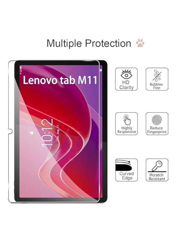 erorex [2 Pack] Tempered Glass Compatible with Lenovo Tab M11 11 inch 2024 Screen Protector Tempered Glass, Bubble Free, 9H Hardness, Scratch Resistant  - Image 4