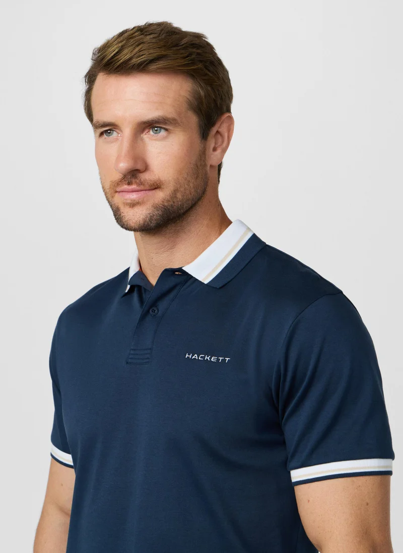 Hackett  Classic Fit Short Sleeve Club Collar Polo for Men | Best Price UAE