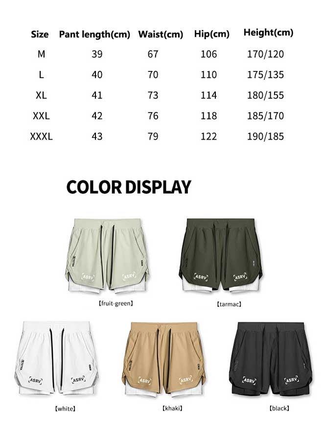 Loquat Five-Point Sports Shorts Quick Drying Double Layer Basketball Pants Anti-Light Running Fitness Summer Black  - Image 3