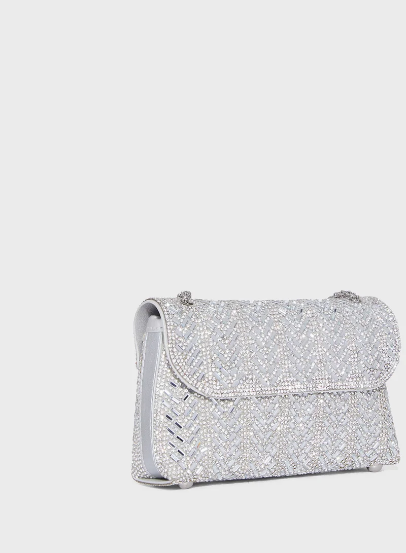 ايلا ليمتد اديشن Aztec Design Embellished Clutch Bag