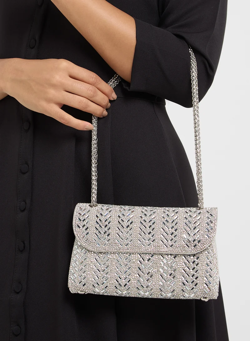 ايلا ليمتد اديشن Aztec Design Embellished Clutch Bag