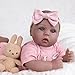 Milidool Lifelike Black Reborn Baby Dolls Girl Realistic 18 Inch African American Newborn Girl Lifelike Silicone Baby Dolls That Look Real Gift for Ages 3 - Image 4