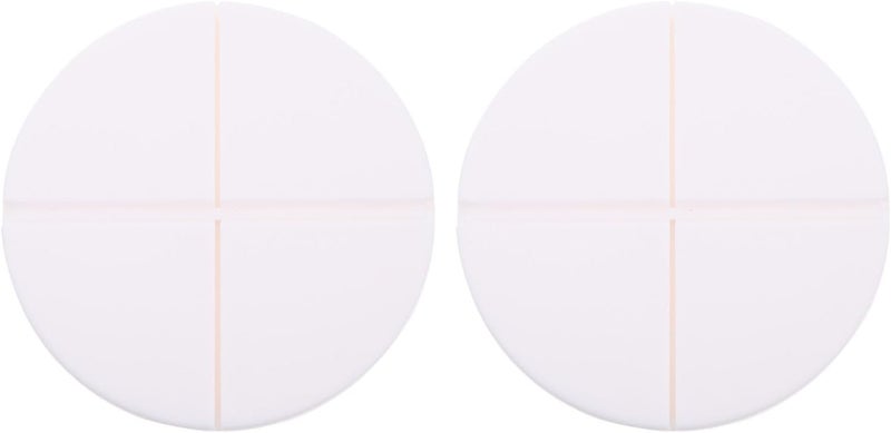 2pcs White Plastic Medicine Pill Organizers with 4 Compartments Portable Travel Pill Boxes for Daily Medication Storage and Management - Image 1