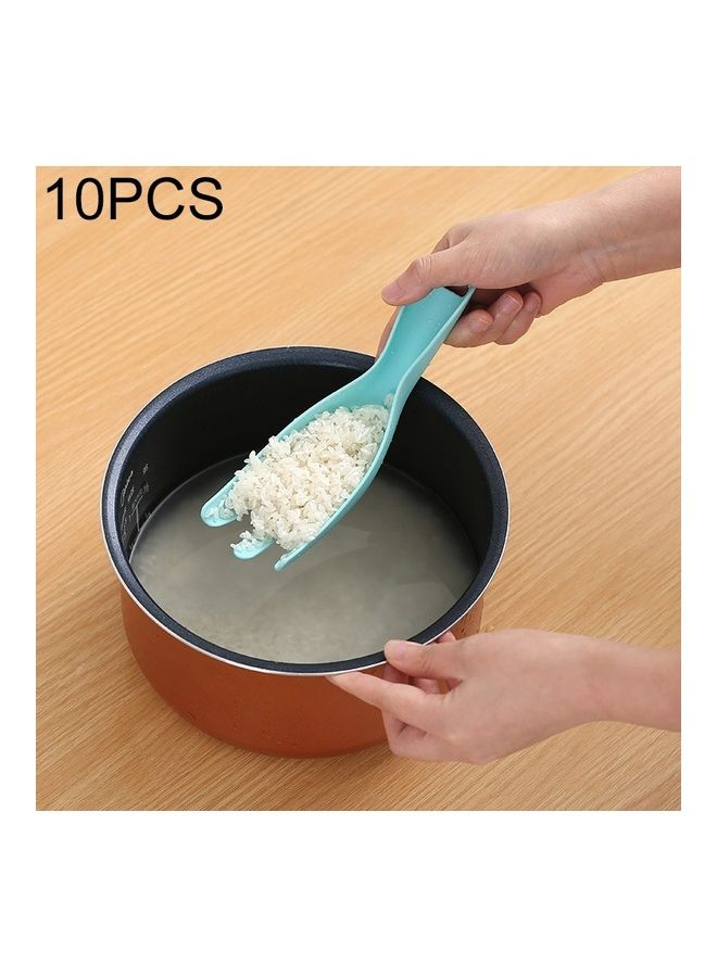 NIBEMINENT 10-Piece Household Multifunctional Rice Washing Spoon Green - Image 1