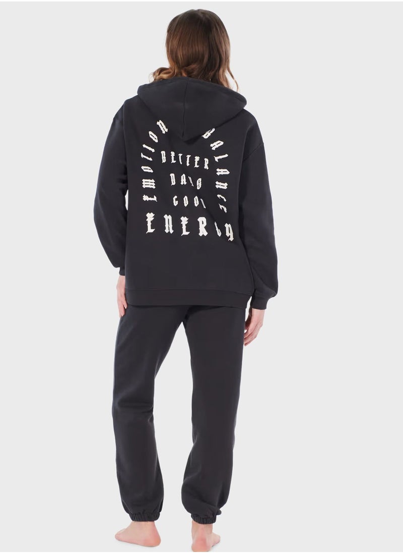 UNDIZ - High Waist Graphic Joggers - Image 1