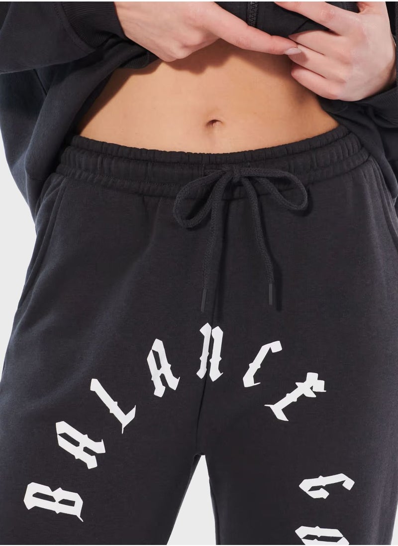 UNDIZ - High Waist Graphic Joggers - Image 1