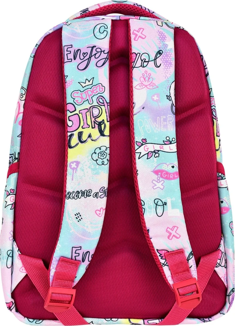Çantaland Primary School Girl Patterned Primary School Bag + Lunch Box