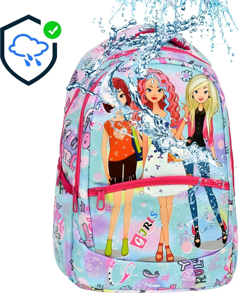 Çantaland Primary School Girl Patterned Primary School Bag + Lunch Box