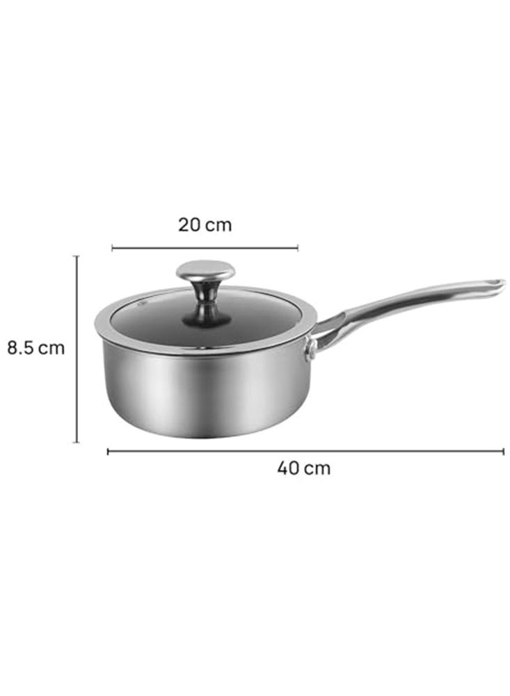 كوريل وعاء صلصة كوريل دورانانو ثلاثي مع غطاء، غير لاصق - Image 3